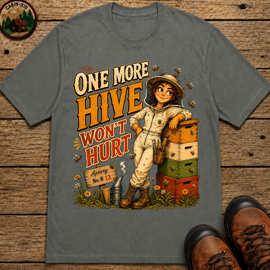 One More Hive Won't Hurt Funny Beekeeping Shirt - Pepper