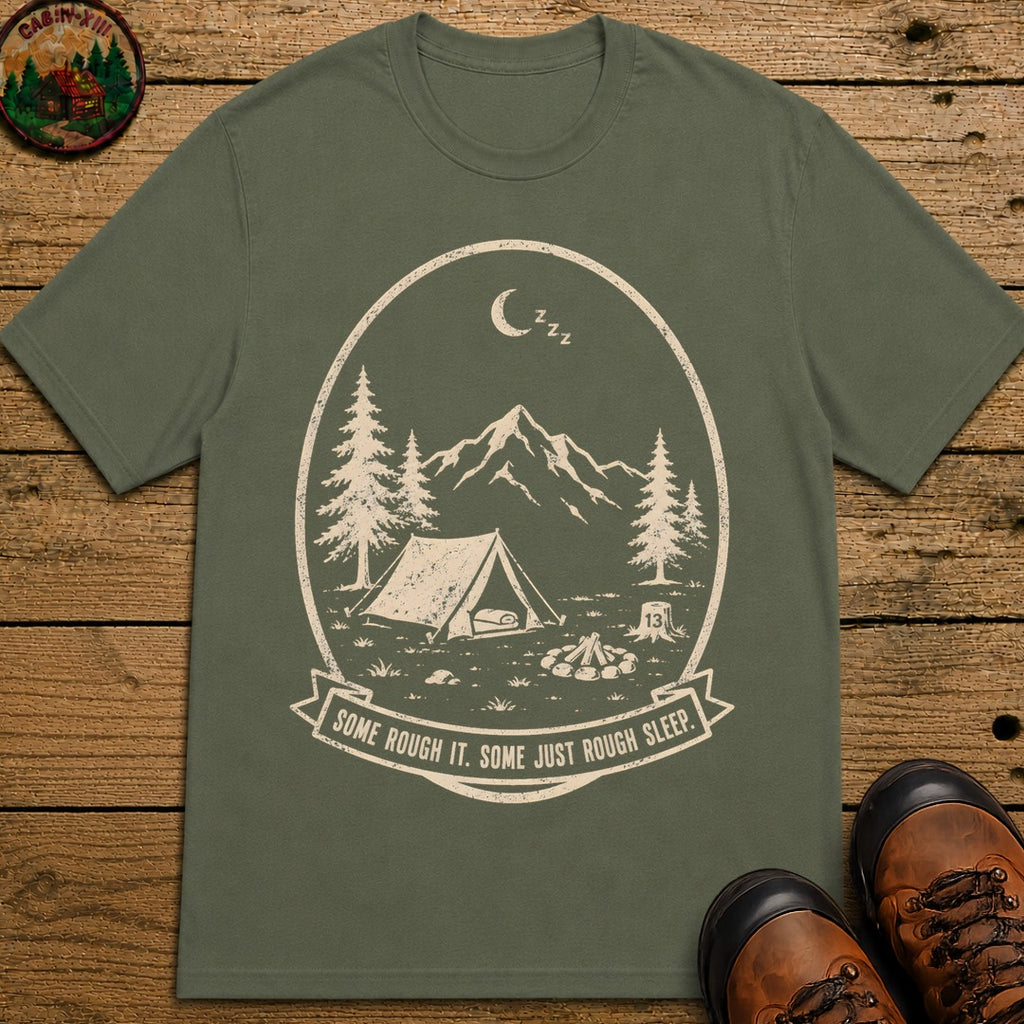 Order Of The Snore Badge T Shirt - Moss