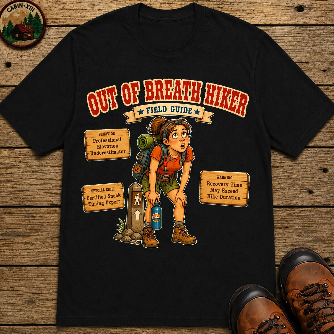 Out Of Breath Hiker T-Shirt - Black