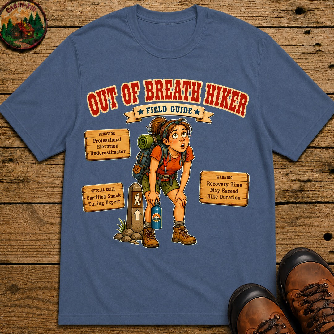 Out Of Breath Hiker T-Shirt - Blue Jean