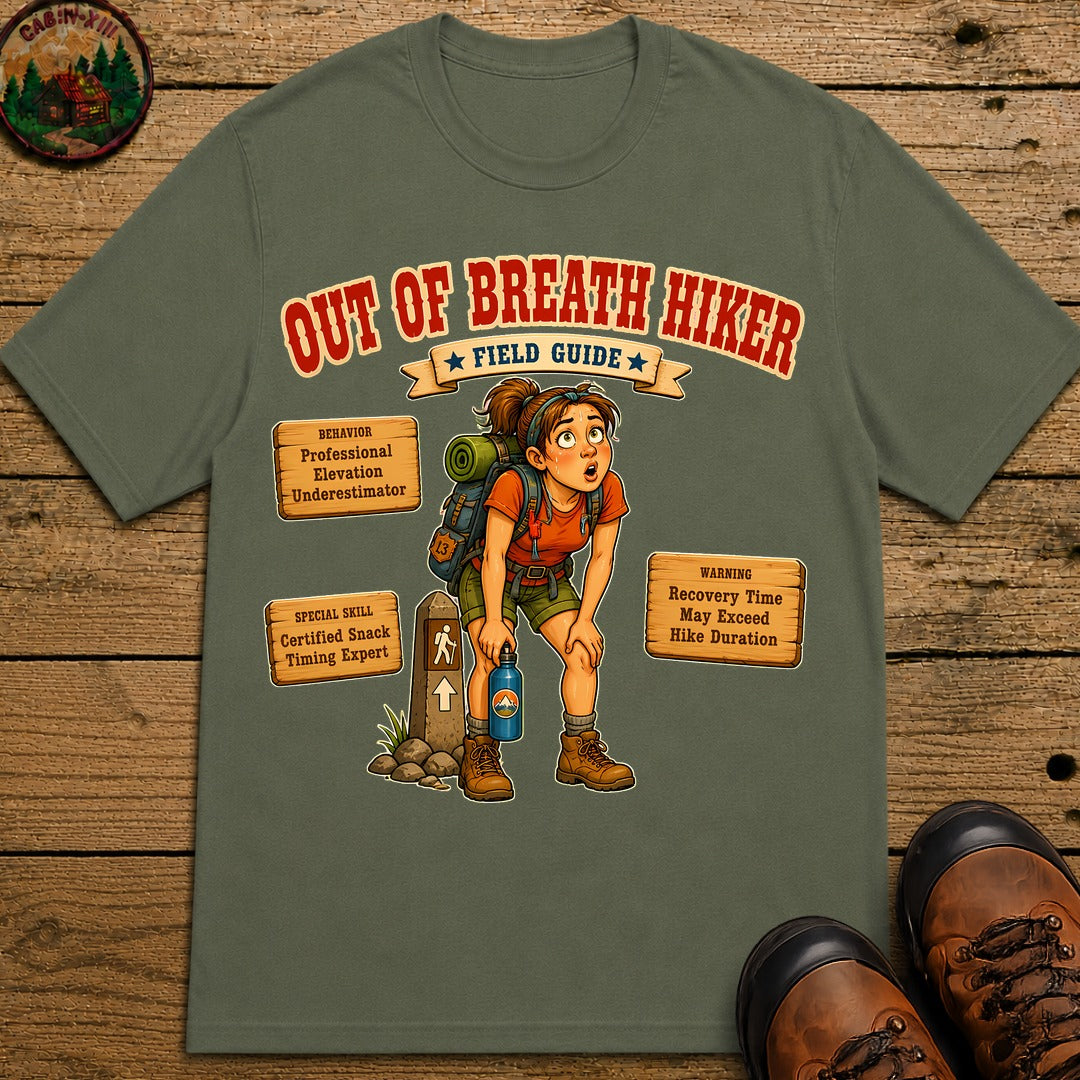 Out Of Breath Hiker T-Shirt - Moss