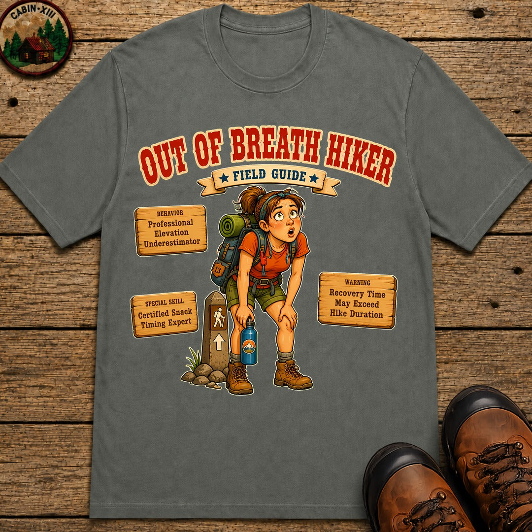 Out Of Breath Hiker T-Shirt - Pepper