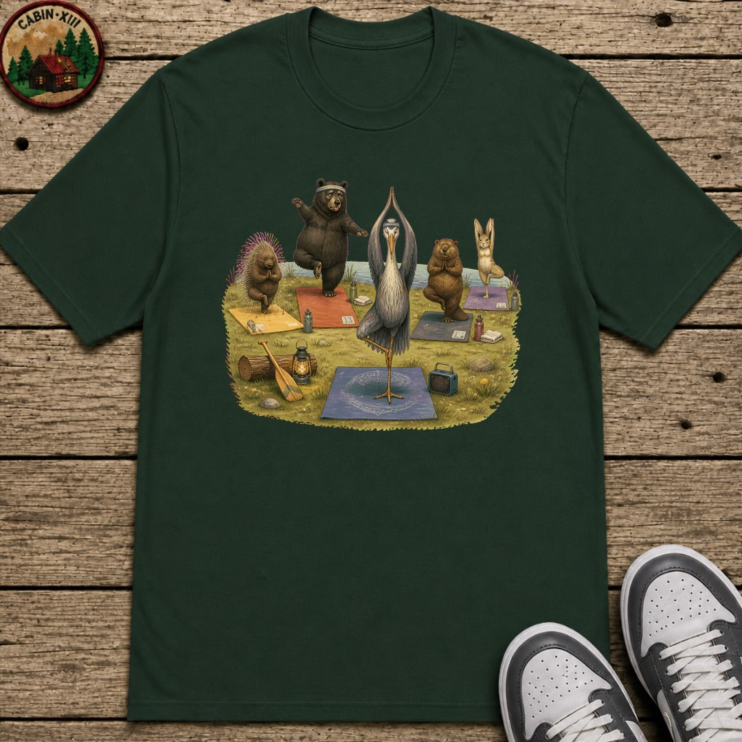 Outdoor Yoga Kids T-Shirt - Forest Green