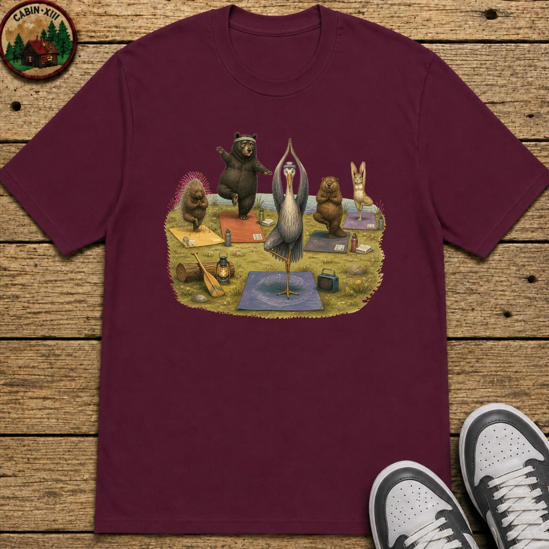 Outdoor Yoga Kids T-Shirt - Maroon
