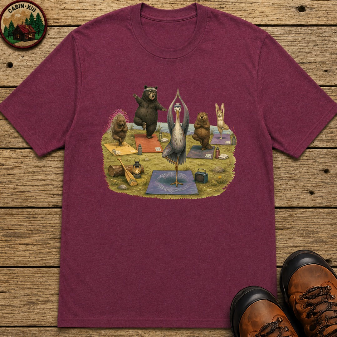 Outdoor Yoga T-Shirt - Berry