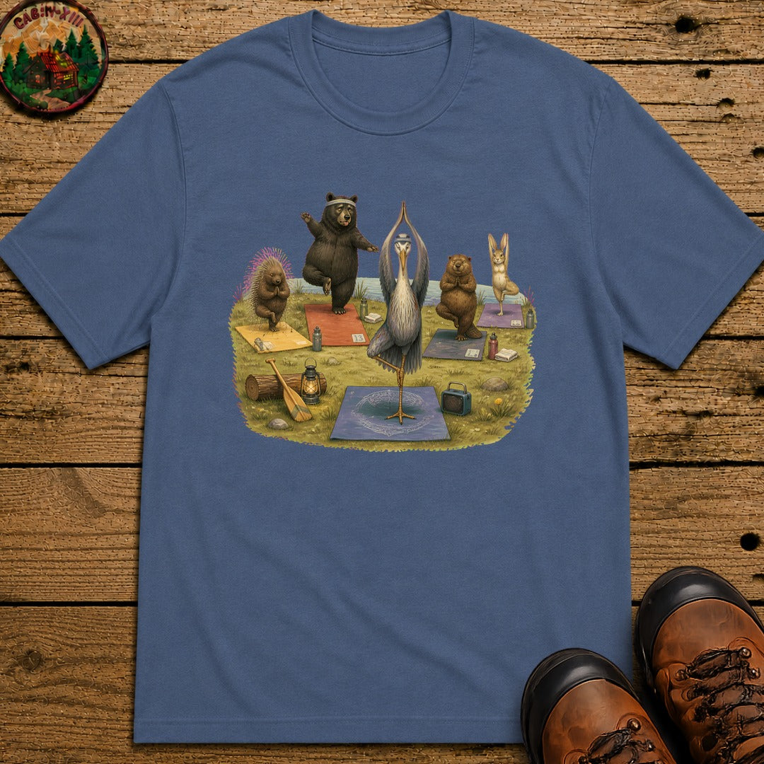 Outdoor Yoga T-Shirt - Blue Jean