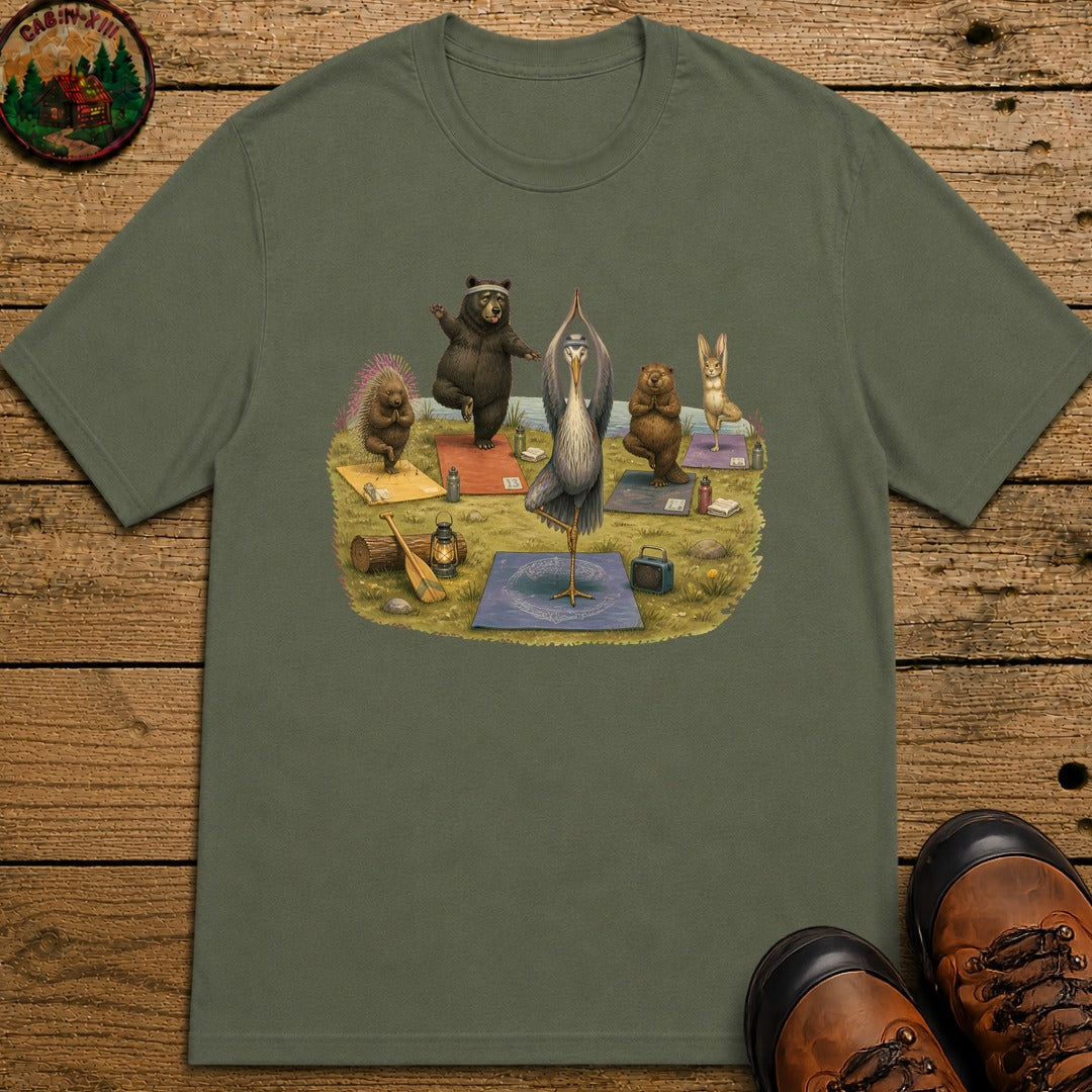 Outdoor Yoga T-Shirt - Moss