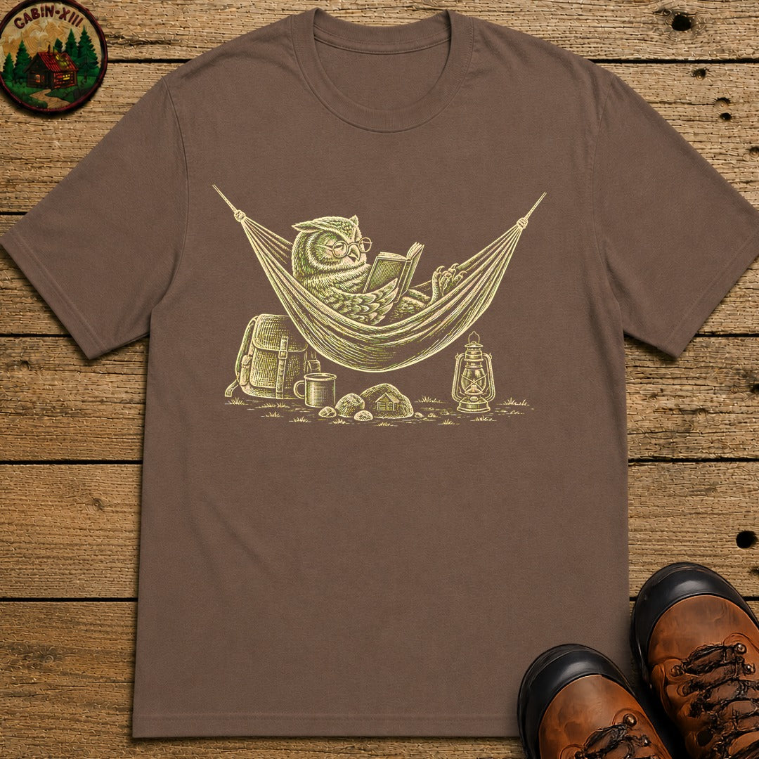 Owl In A Hammoch T-Shirt - Espresso