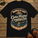 Paddle & Cast Badge T Shirt - Black