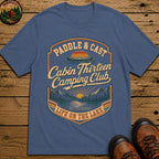Paddle & Cast Badge T Shirt - Blue Jean
