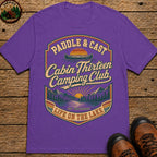 Paddle & Cast Badge T Shirt - Grape