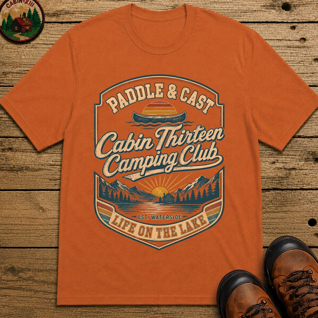 Paddle & Cast Badge T Shirt - Yam