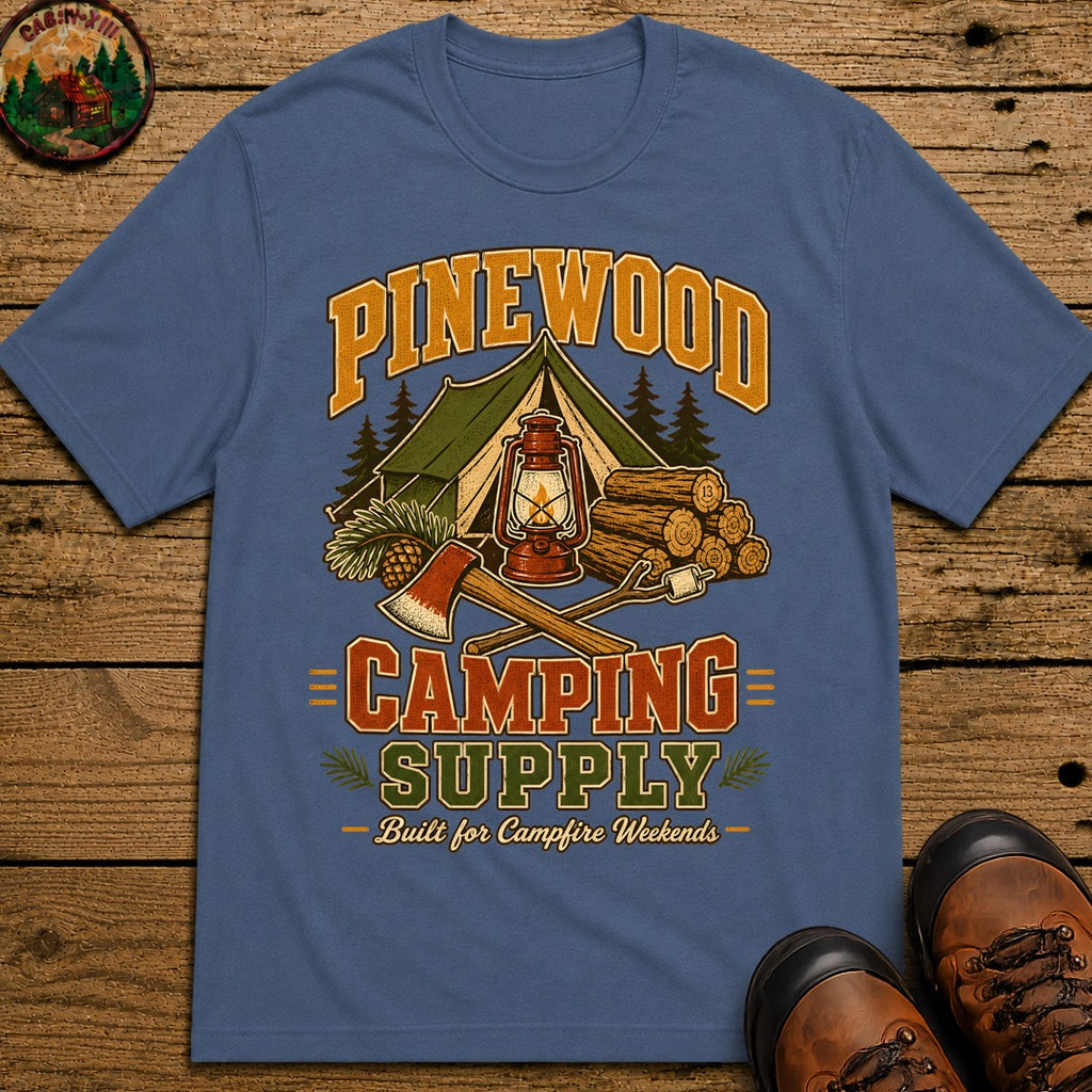 Pinewood Camping Supply T-Shirt - Blue Jean
