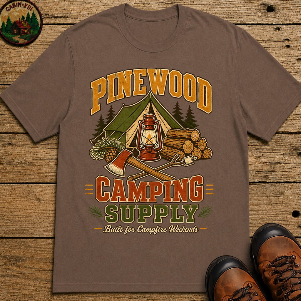 Pinewood Camping Supply T-Shirt - Espresso