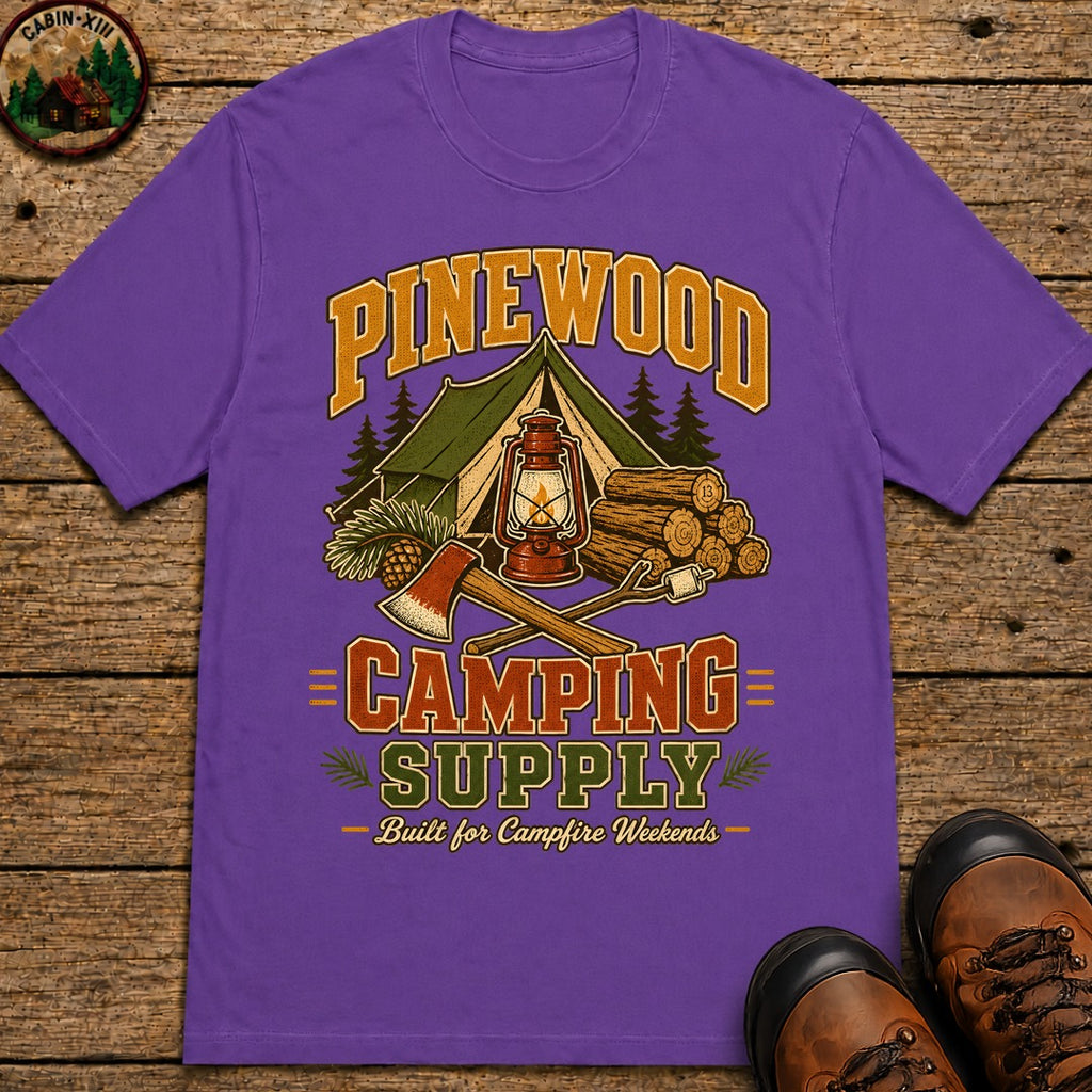 Pinewood Camping Supply T-Shirt - Grape