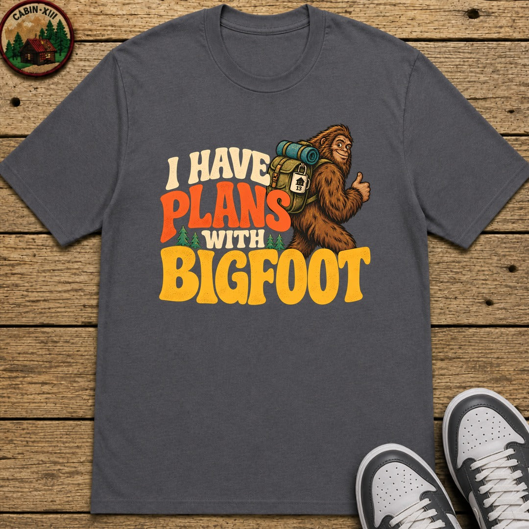 Plans With Bigfoot Kids T-Shirt - Charcoal
