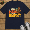 Plans With Bigfoot Kids T-Shirt - Navy