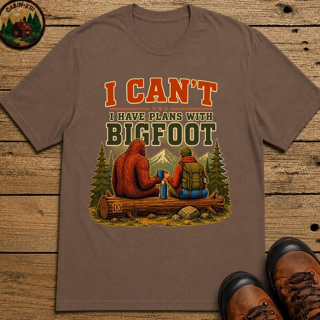 Plans With Bigfoot T-Shirt - Espresso
