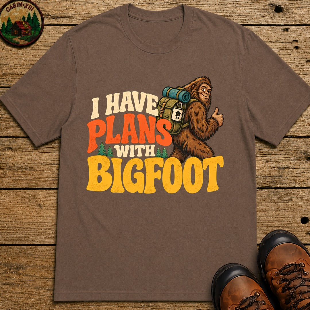 Plans With Bigfoot T-Shirt - Espresso