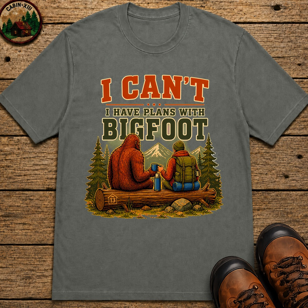 Plans With Bigfoot T-Shirt - Pepper