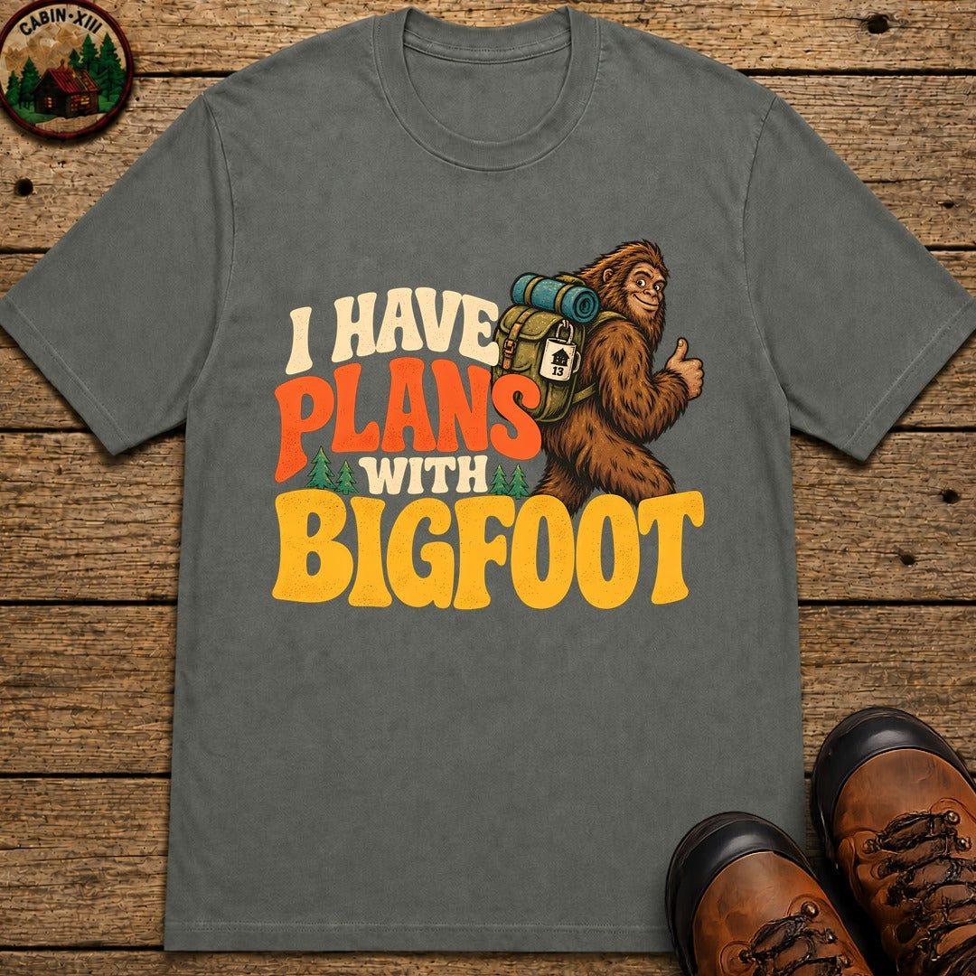 Plans With Bigfoot T-Shirt - Pepper