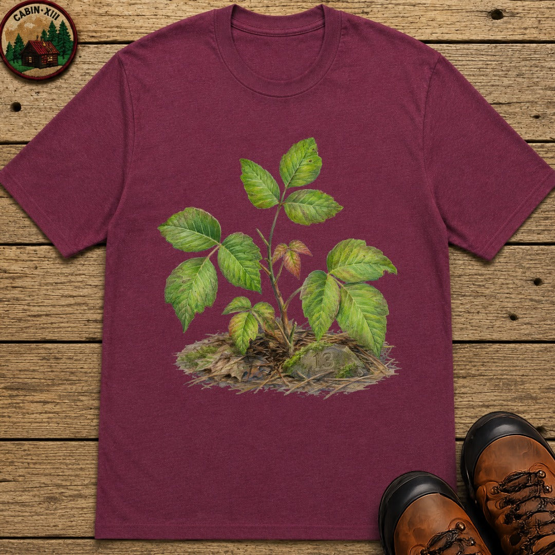 Poison Ivy Colored Pencil T-Shirt - Berry
