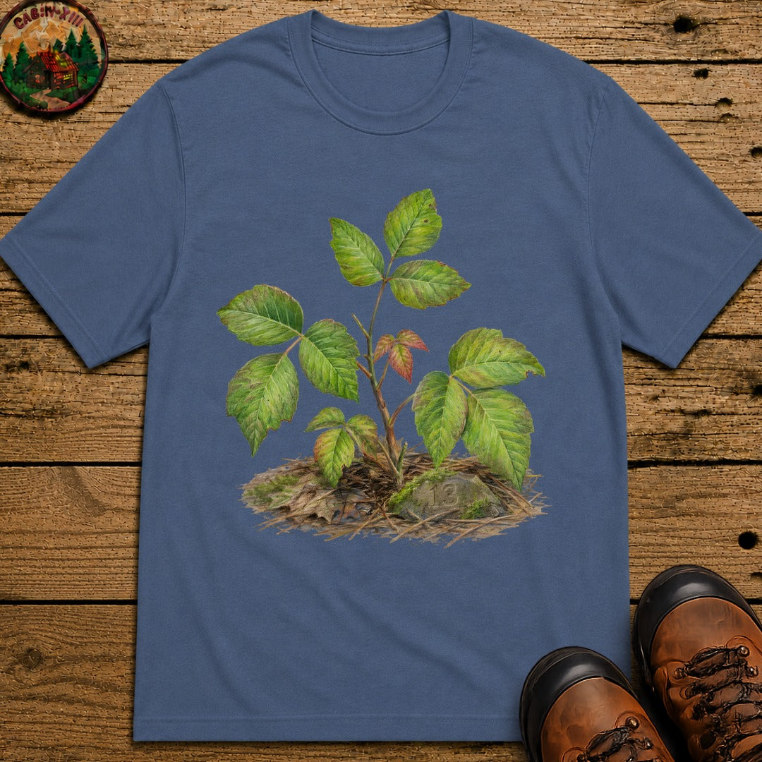 Poison Ivy Colored Pencil T-Shirt - Blue Jean