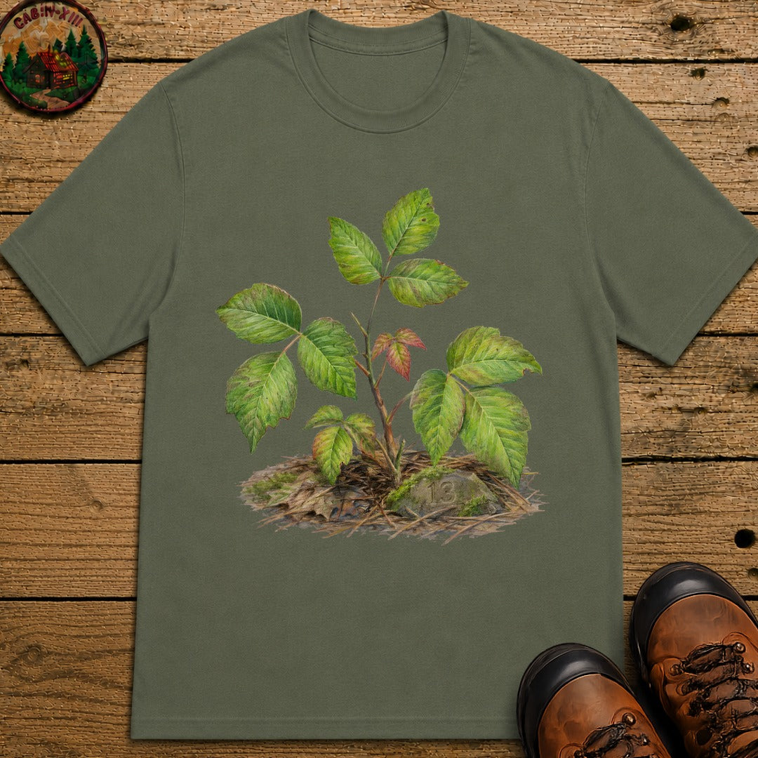 Poison Ivy Colored Pencil T-Shirt - Moss