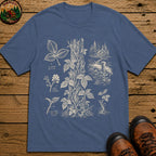 Poison Ivy Identification Sketch T-Shirt - Blue Jean