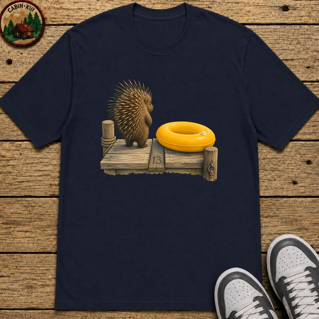 Porcupine And Innertube Kids T-Shirt - Navy