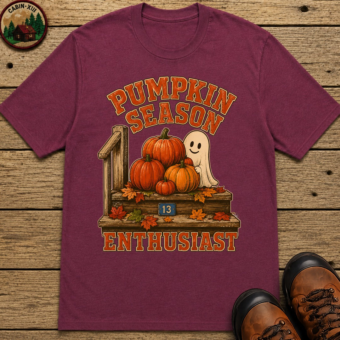 Pumpkin Season Enthusiast T Shirt - Berry