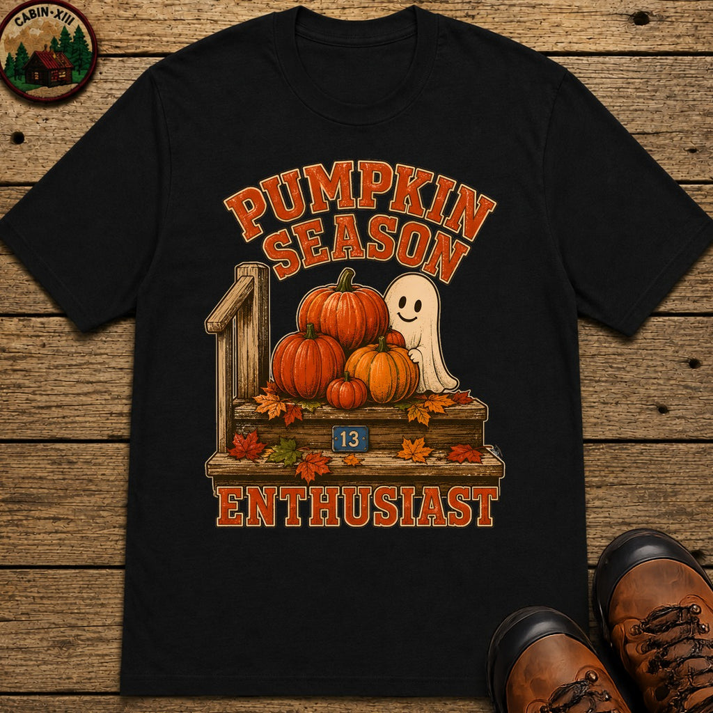 Pumpkin Season Enthusiast T Shirt - Black