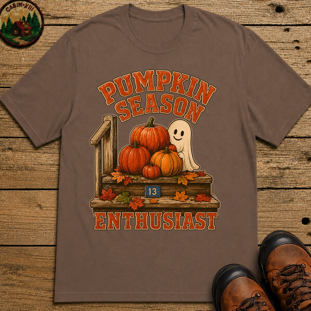 Pumpkin Season Enthusiast T Shirt - Espresso