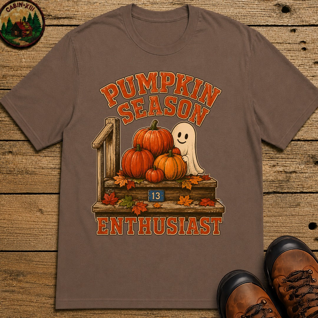 Pumpkin Season Enthusiast T Shirt - Espresso