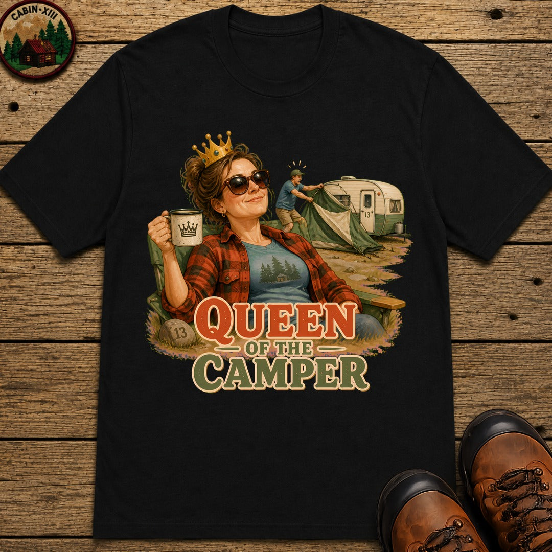 Queen Of The Camper T-Shirt - Black