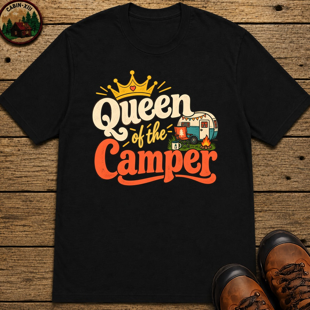 Queen Of The Camper T-Shirt - Black