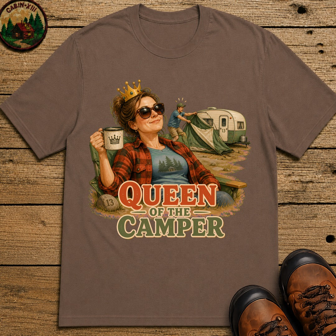 Queen Of The Camper T-Shirt - Espresso