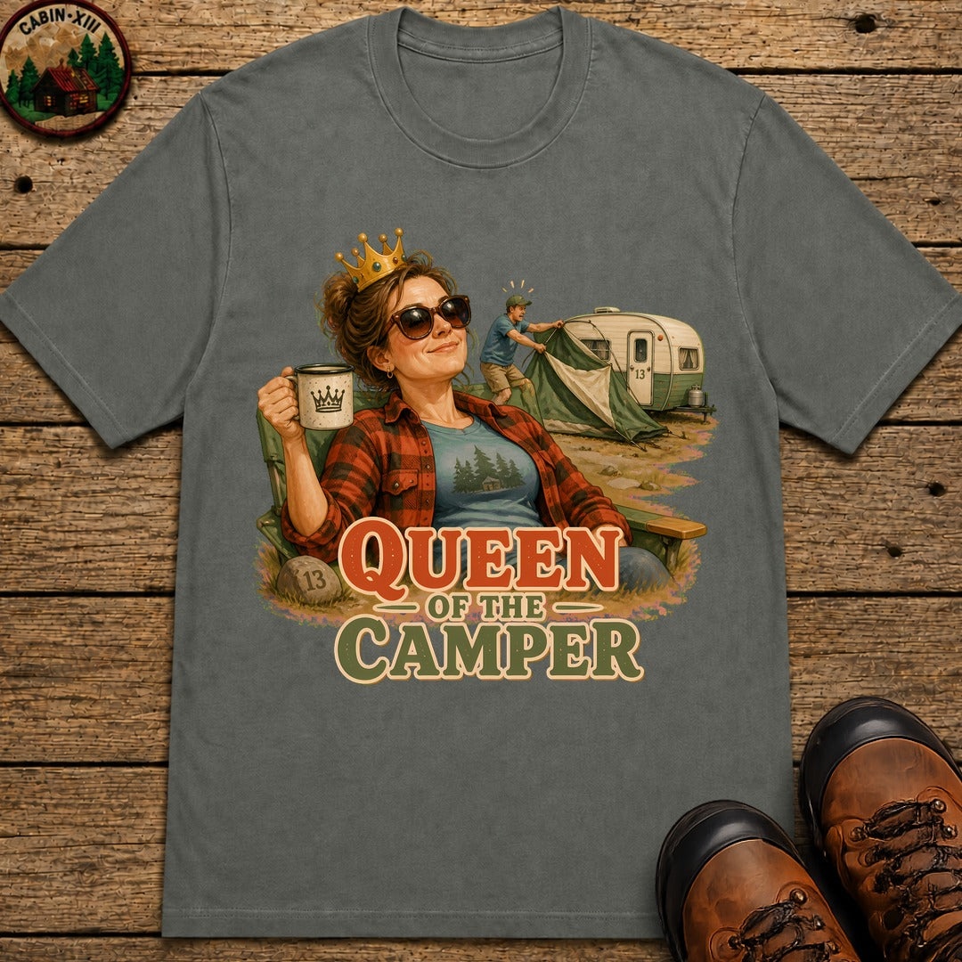 Queen Of The Camper T-Shirt - Pepper