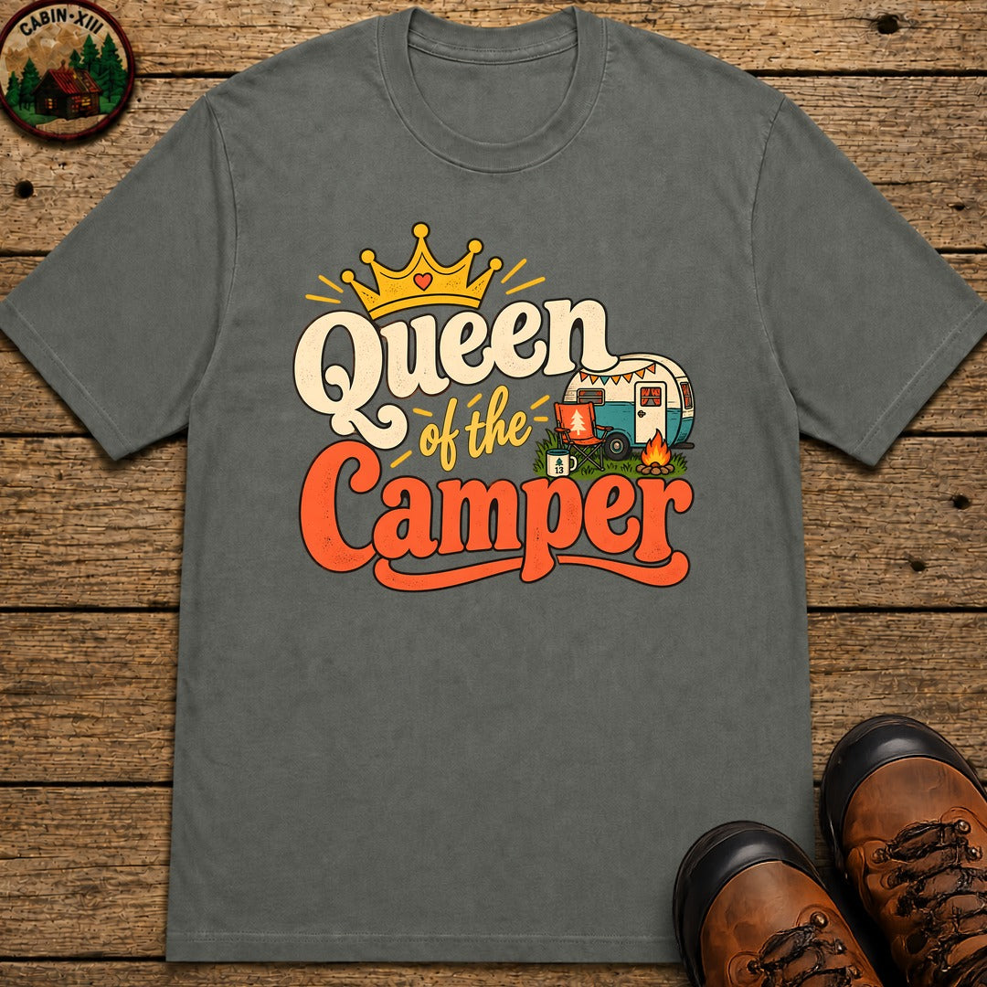 Queen Of The Camper T-Shirt - Pepper