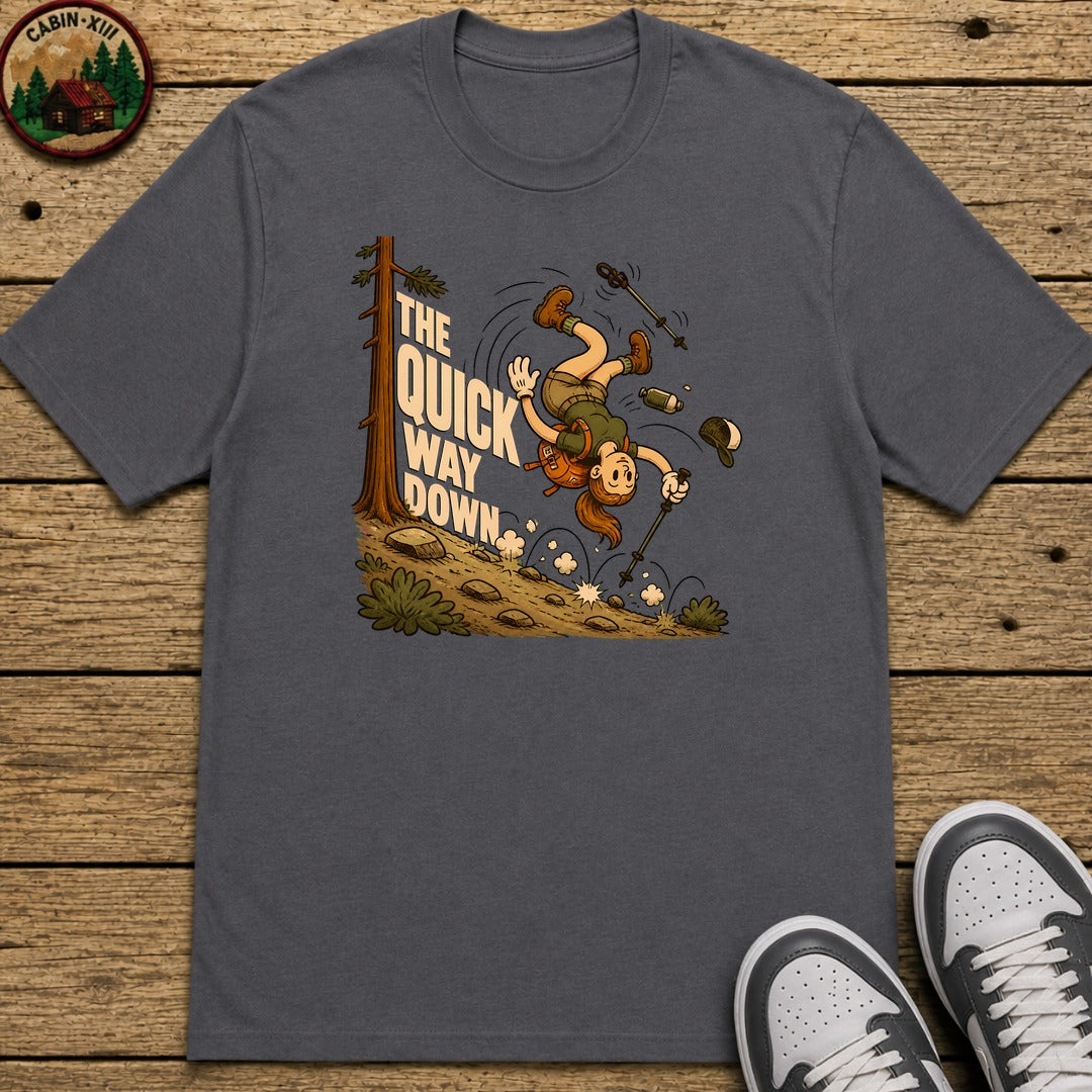 Quick Way Down Kids T-Shirt - Charcoal