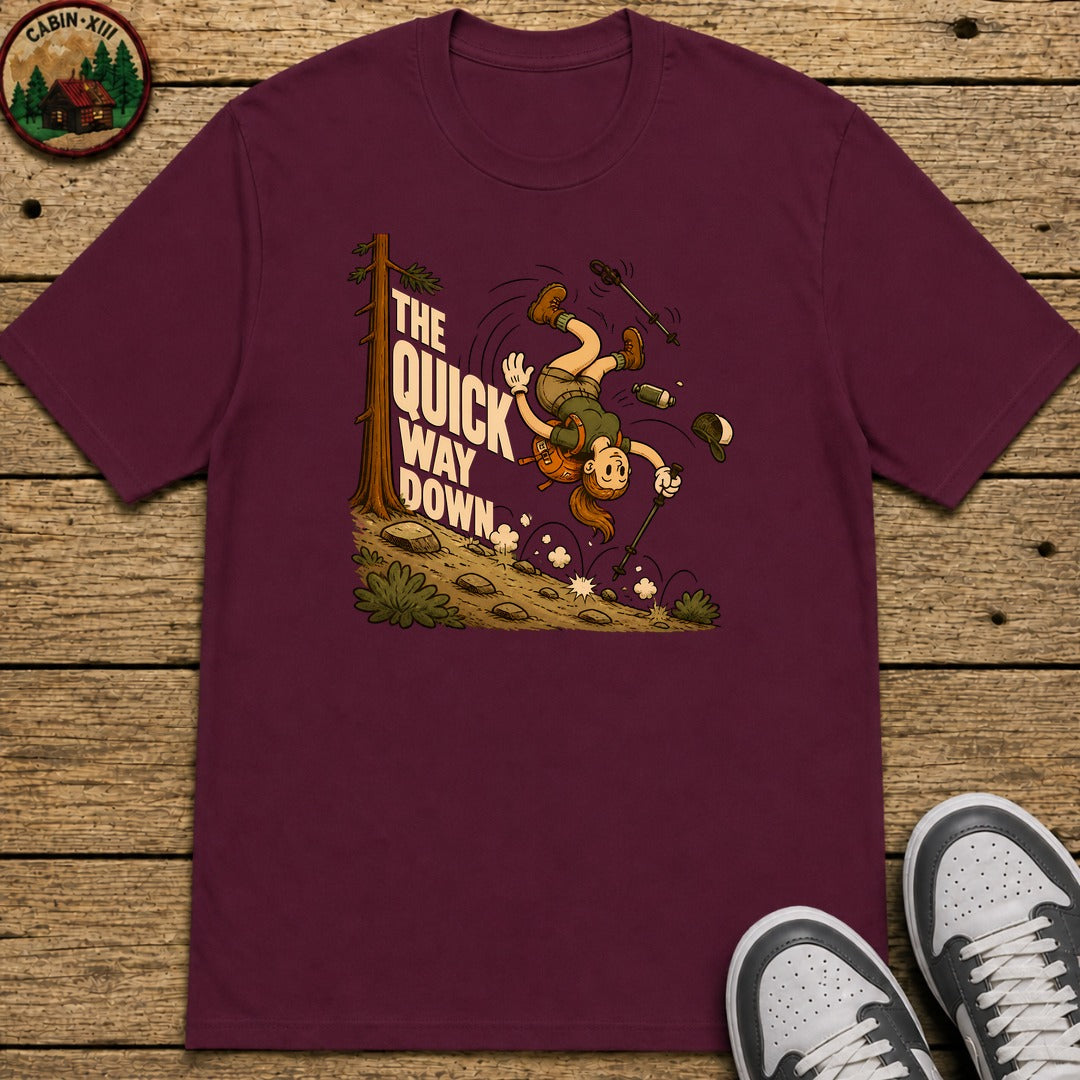 Quick Way Down Kids T-Shirt - Maroon