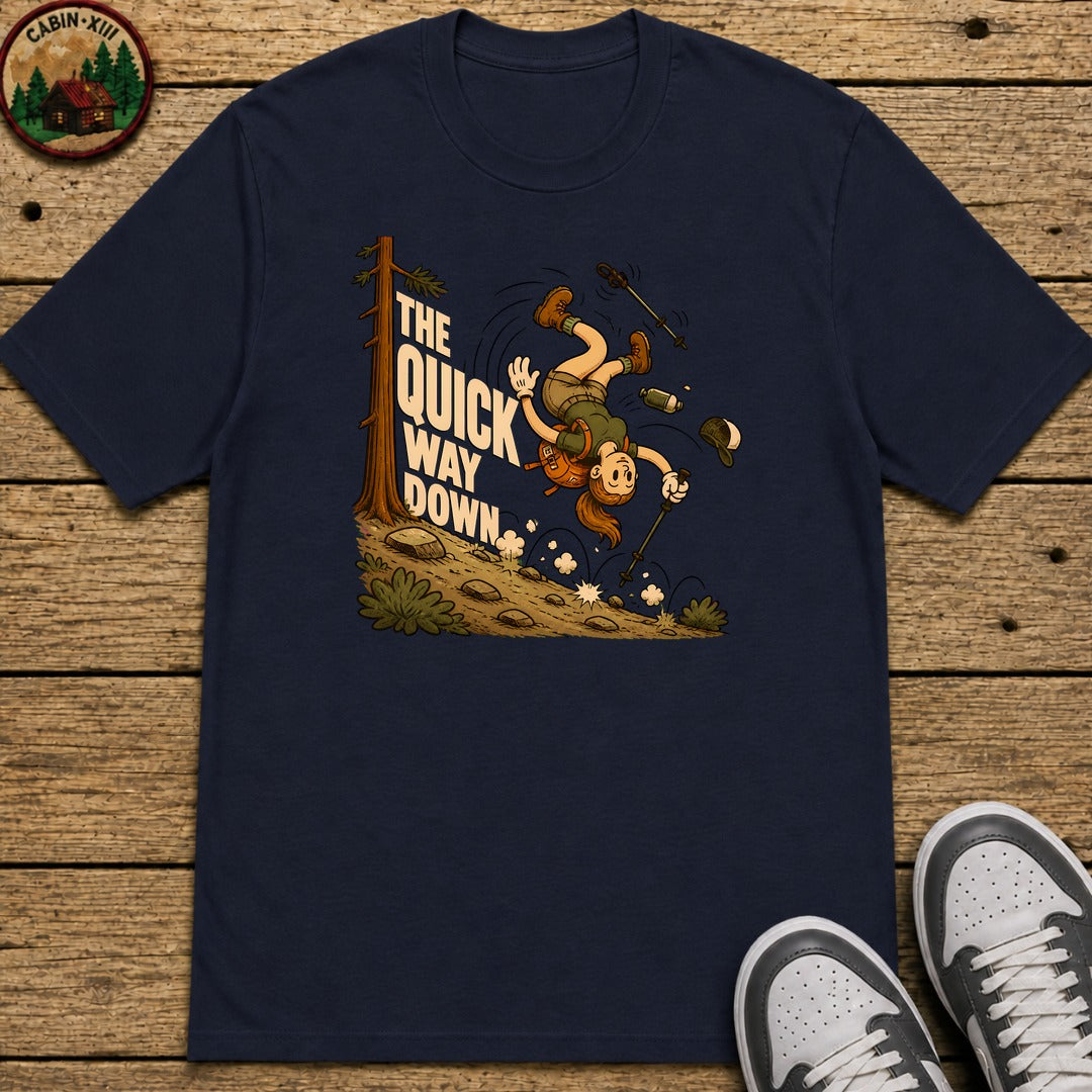 Quick Way Down Kids T-Shirt - Navy