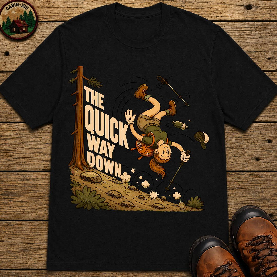 Quick Way Down T-Shirt - Black