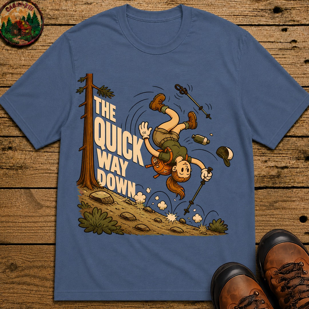 Quick Way Down T-Shirt - Blue Jean