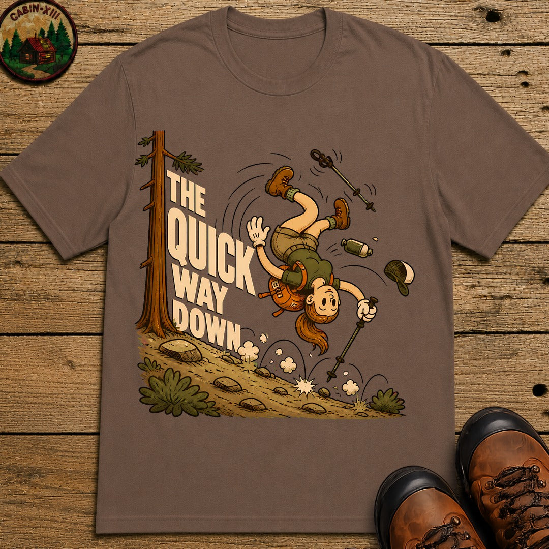 Quick Way Down T-Shirt - Espresso