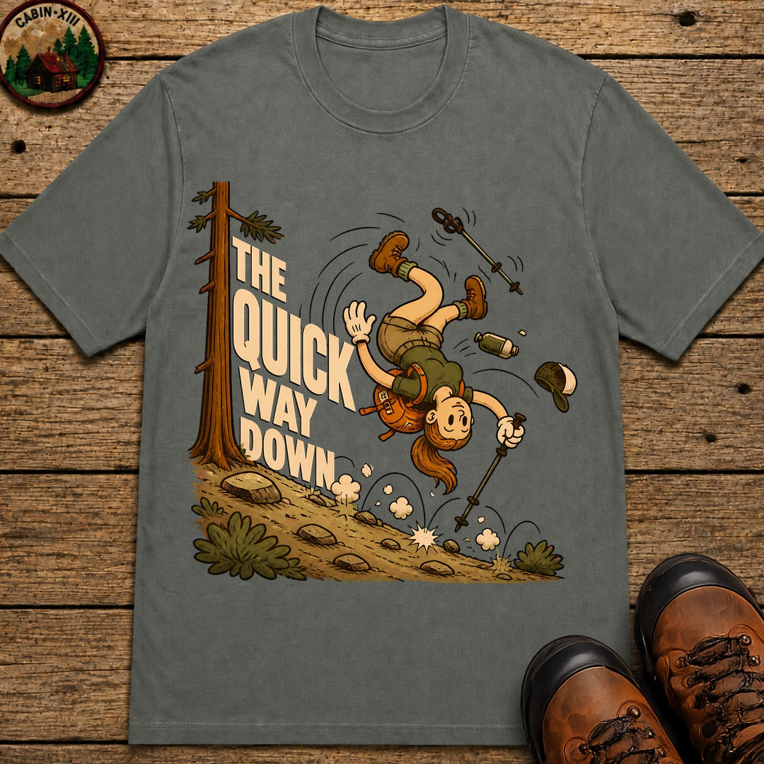 Quick Way Down T-Shirt - Pepper