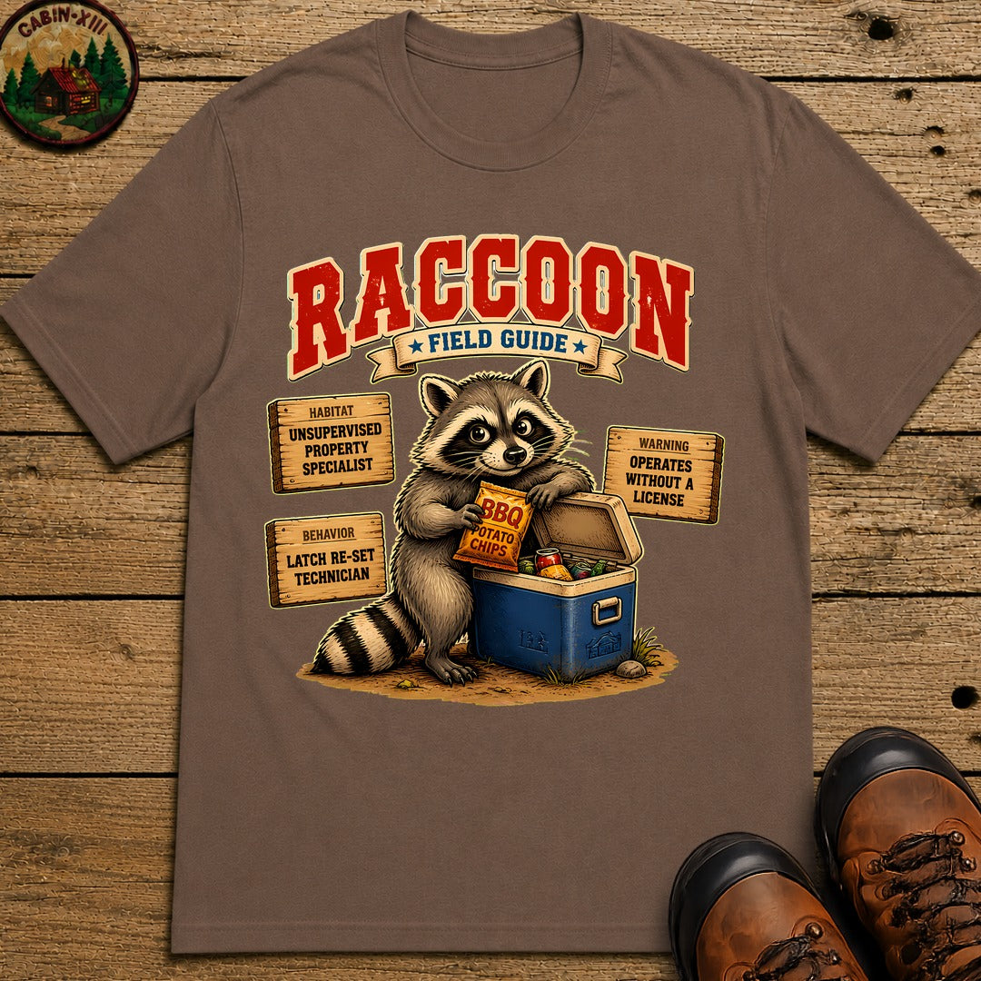 Raccoon Field Guide T-Shirt - Espresso