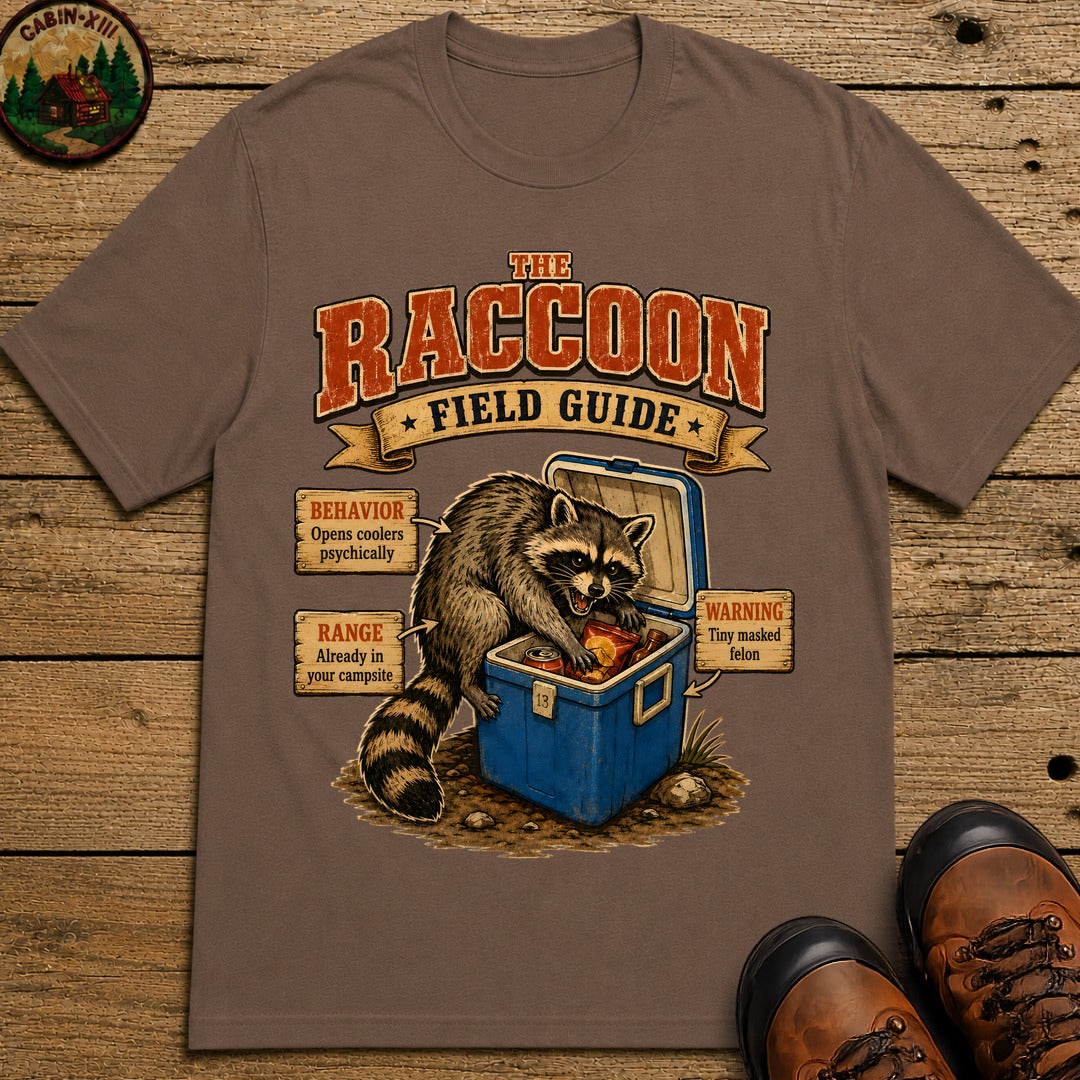Raccoon Field Guide T-Shirt - Espresso