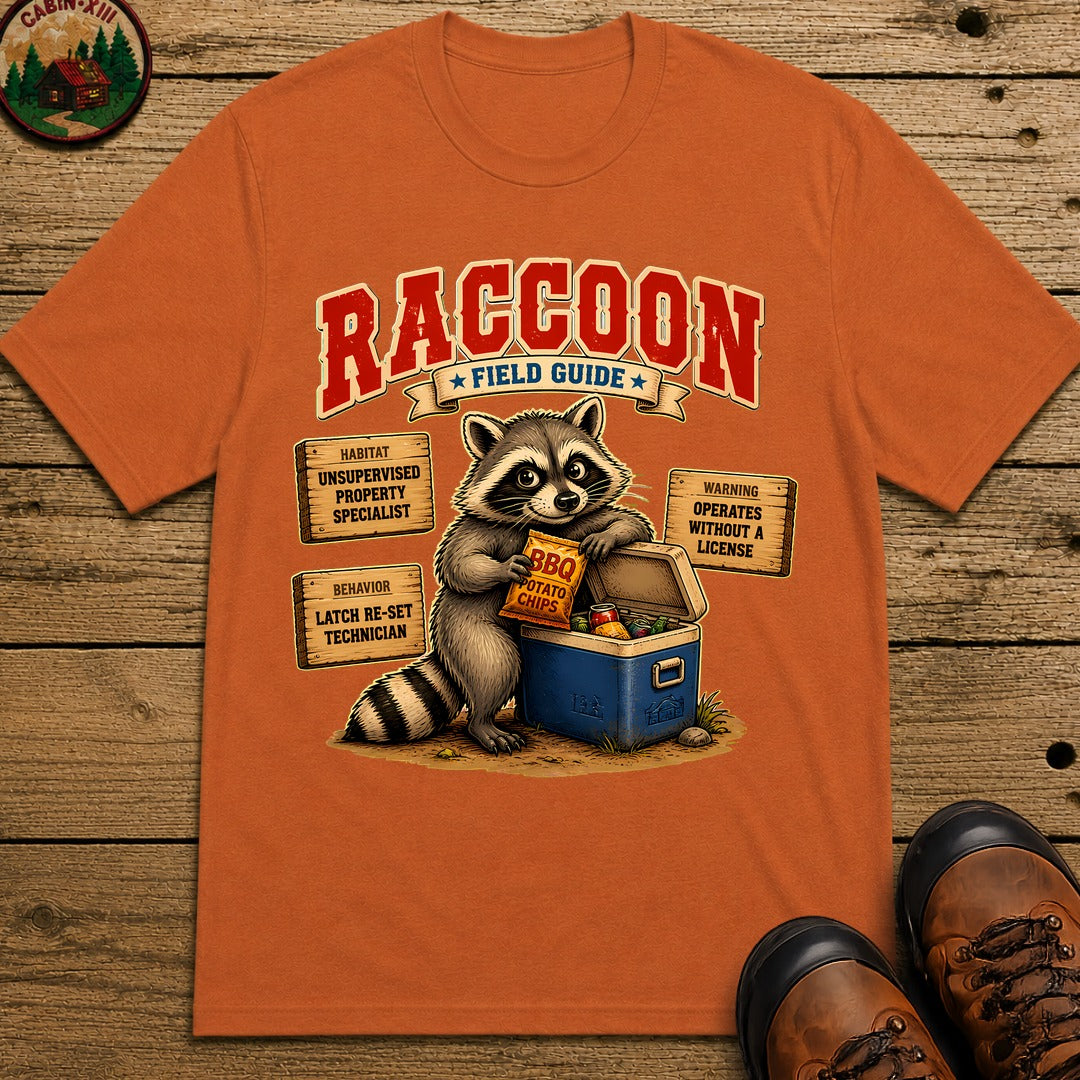 Raccoon Field Guide T-Shirt - Yam