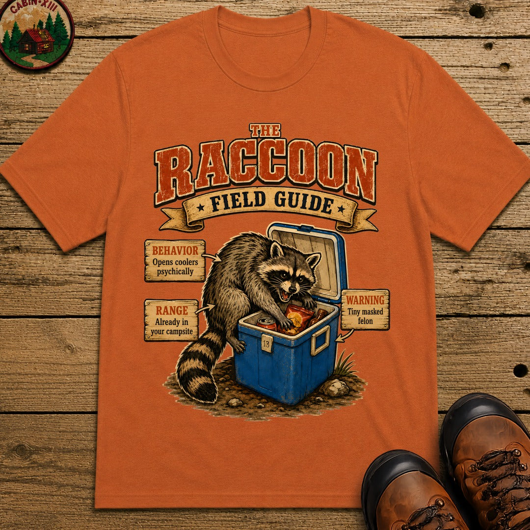 Raccoon Field Guide T-Shirt - Yam